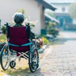 woman sitting on wheelchair